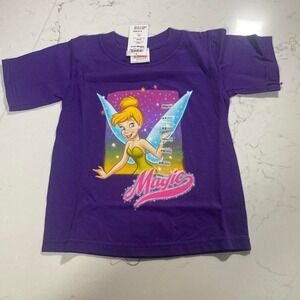 Disney Store Tinker Bell "Magic" Toddler Tee – Purple‎ – Size 2–3 (XXS) – NWT